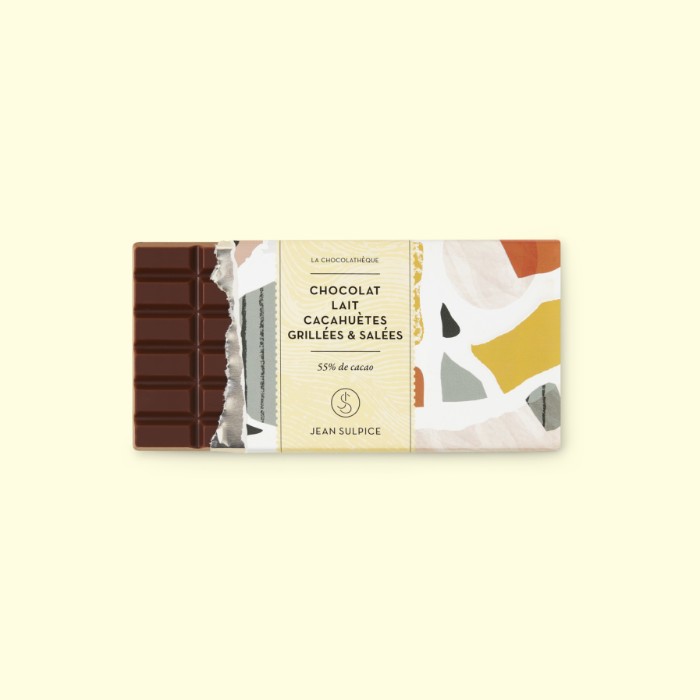 Chocolat Lait Cacahuetes Grillees Et Salees - 2 Tablette de chocolat au lait, Jean Sulpice