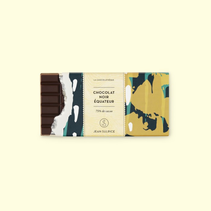 Chocolat Noir Equateur - 2 Tablette chocolat noir Equateur 75% cacao, Jean Sulpice