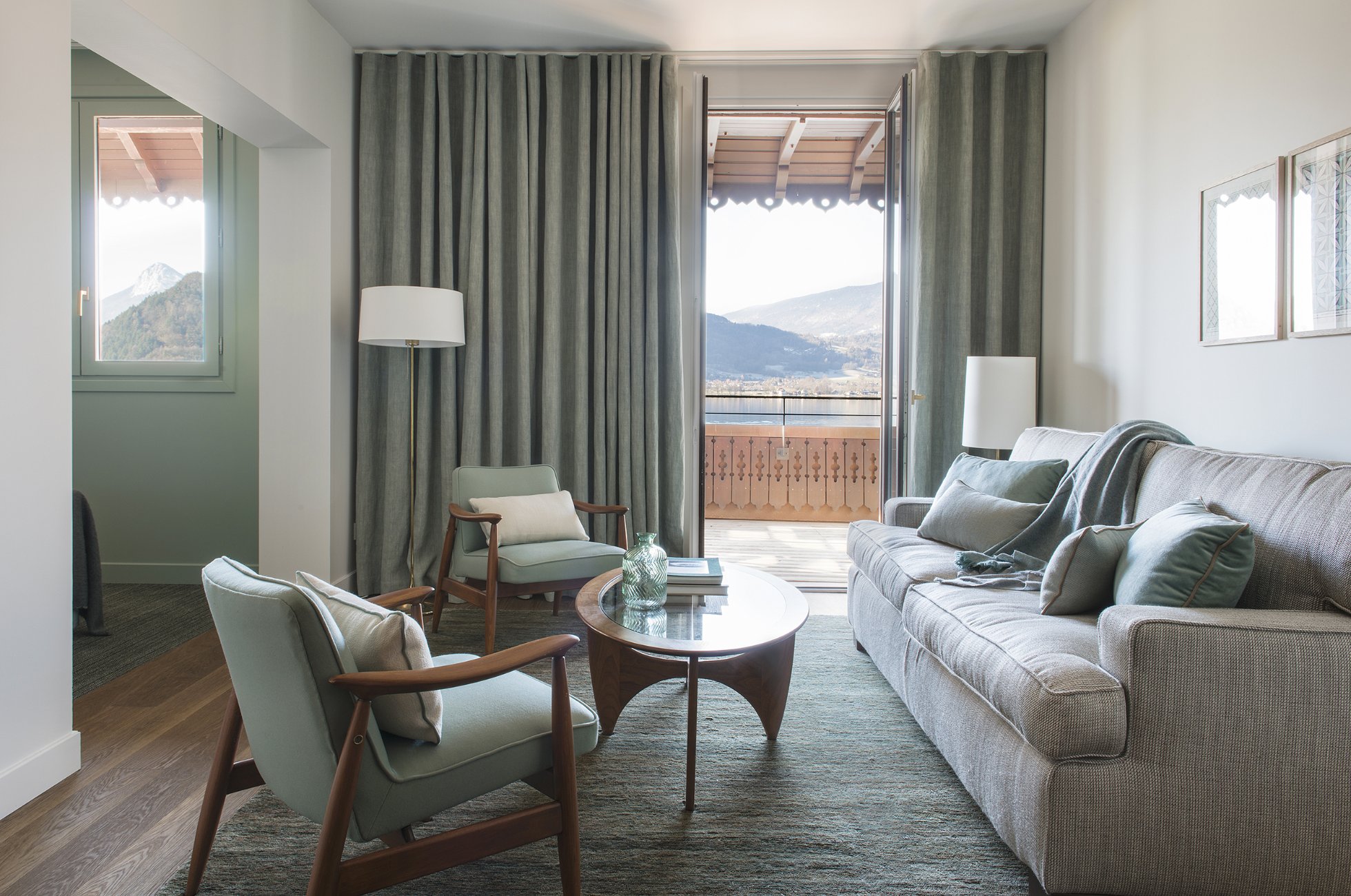 Junior suites of the 5-star hotel, view of Lake Annecy